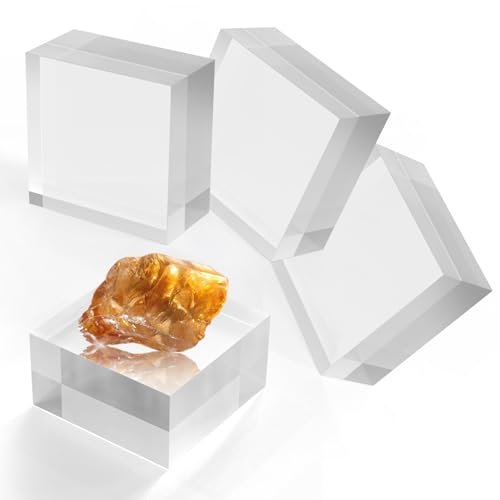 4 Pcs 3 X 3 X 2 Inch Acrylic Blocks (4 Count)