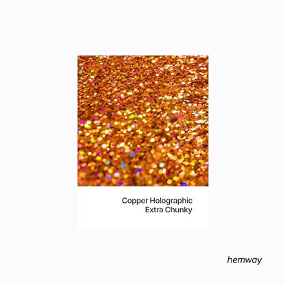 Resin Glitter Copper Holographic 100g Extra Chunky (3.5 Ounce)