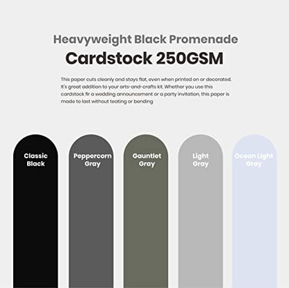 Black Colored Cardstock Thick Paper 50 Sheets