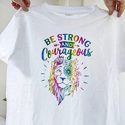 Rainbow Metallic Foil Heat Transfer Vinyl 12" x5ft HTV Vinyl Roll Holographic Chrome Iron on Vinyl Easy to Cut & Weed DIY Heat Press Design for T