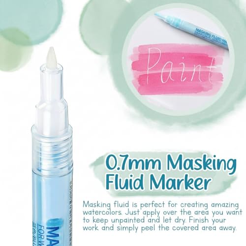 2 Pcs Masking Fluid Pen for Watercolor Painting (2 Count)