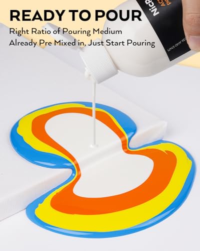 14 Colors 8.45oz Acrylic Pour Paint Supplies Kit (118.3 Fl Oz)