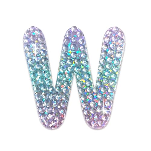 Sparkly Rhinestone Alphabet Letter Sticker W