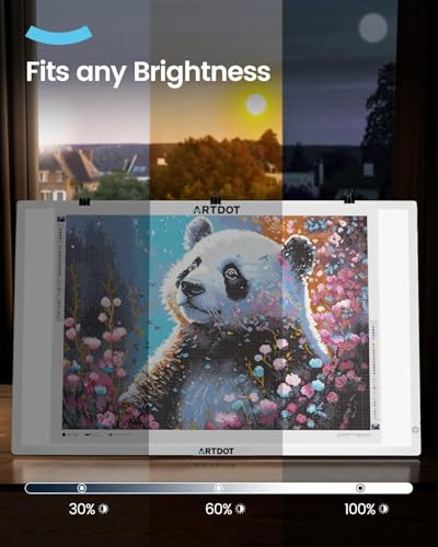 A1 Large LED Light Pad for Diamond Painting AC Powered Light Board Kit Adjustable Brightness Light Box Drawing for 5D Diamond Painting Kits
