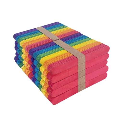 Colored Jumbo Wooden Craft Sticks (500 Count)