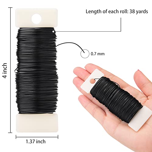 22 Gauge Floral Flexible Paddle Wire for Christmas Wreath Tree (3 Count)