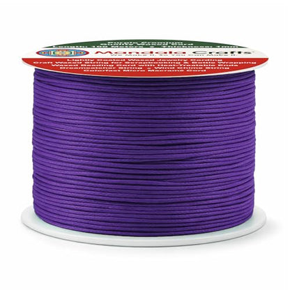 1mm Purple Cotton Waxed Cord for Jewelry Making (327 Foot)