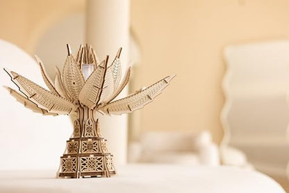 Fiery Bloom 3D Wooden Puzzles for Adults to Build