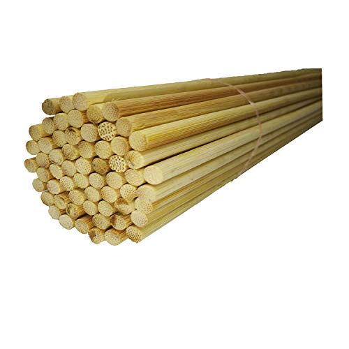 12 Inch Long and 16 Inch Long Natural Blank Round Unfinished Bamboo Dowel Rods Craft Sticks Craft Projects (60 Count)