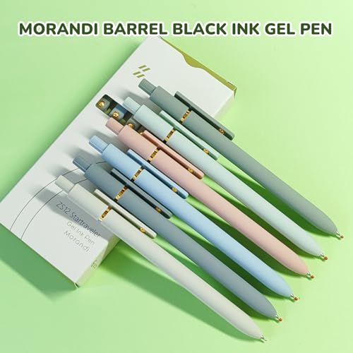 Gel Pens 6 Pcs Black Ink Pens for Women (6 Count)