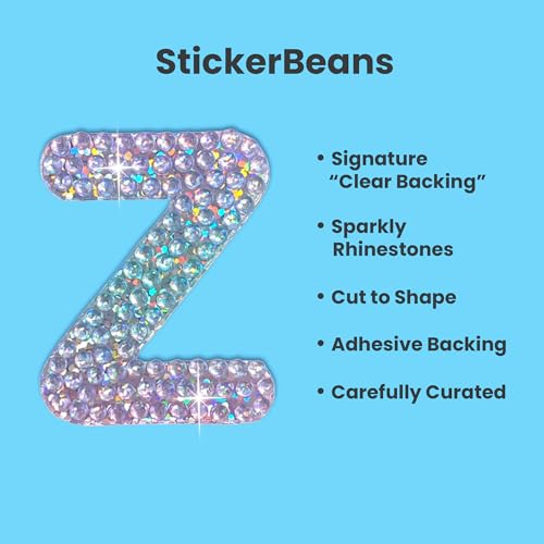 Sparkly Rhinestone Alphabet Letter Sticker Z