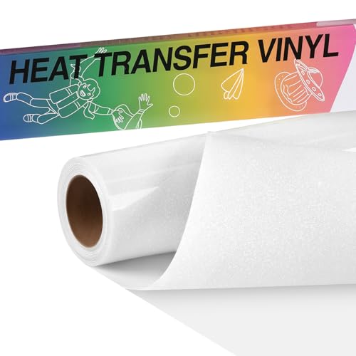 White Glitter HTV Heat Transfer Vinyl