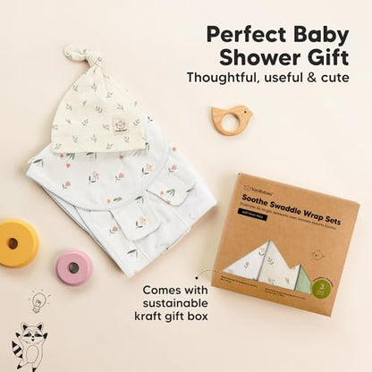 3pk Organic Swaddles for Newborns Girls