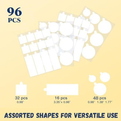 Multi Shape 96pcs Clear Double Sided Nano Tape (350 Count)