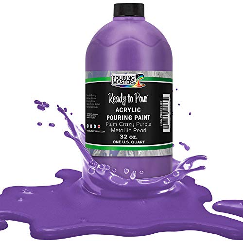 Pouring Masters Plum Crazy Purple Metallic Pearl Ready to Pour Acrylic Pouring Paint (32 Fl Oz)