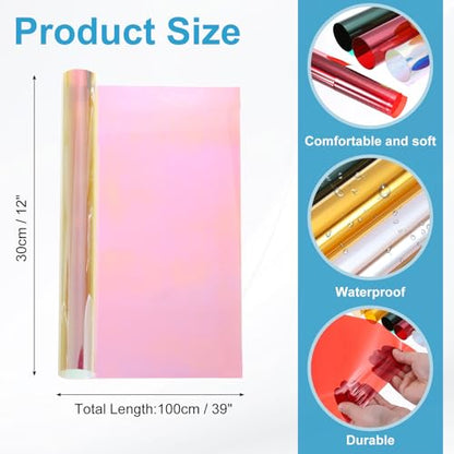 Iridescent Window Film 12"x39" Iridescent Holographic Fabric