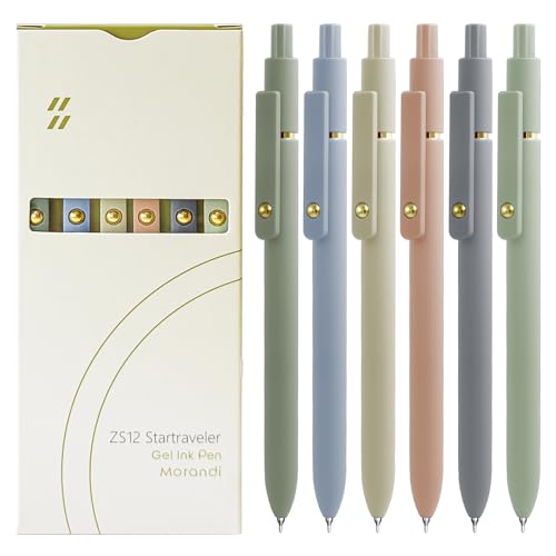 Gel Pens 6 Pcs Black Ink Pens for Women (6 Count)