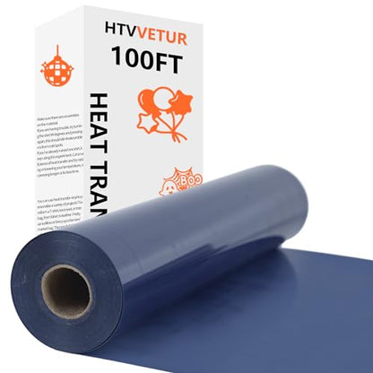 Navy Blue Iron on Vinyl Roll 12" x 100ft