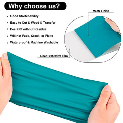 Teal Heat Transfer Vinyl Roll 12" x12ft Matte HTV Vinyl