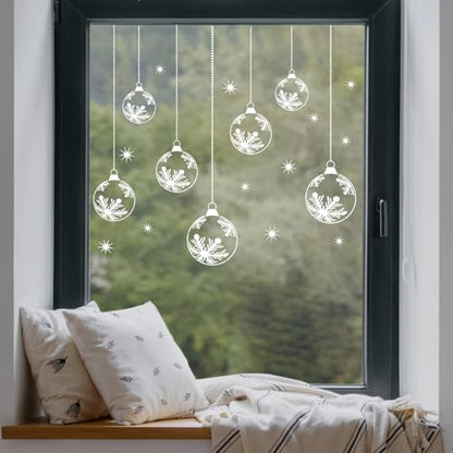 Christmas Window Stencils for Glass Snowflake Window Stencils (5 Count)