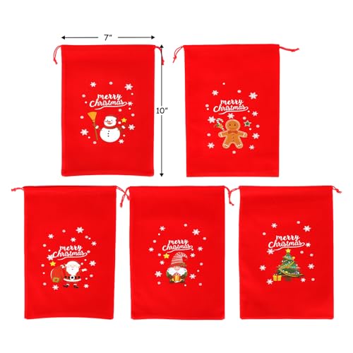 Coth Christmas Drawstring Gift Bags Bulk (27.2668 Ounce)