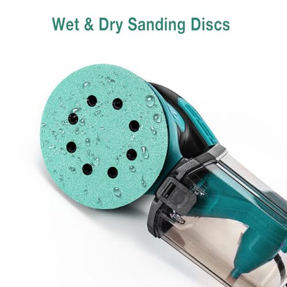 5-Inch 8-Hole Wet Dry Sanding Discs 1000 Grit Sandpaper, 50-Pack (50 Count)