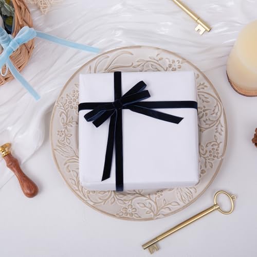 Vintage Navy Blue Velvet Ribbon (75 Foot)