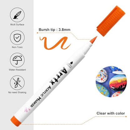 30 Colors Acrylic Paint Pens for Rock Painting