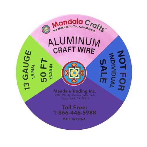 13 GA Purple Brown Red Assorted Anodized Aluminum Craft Wire