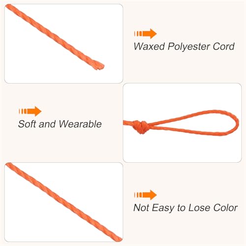 Waxed Cord 0.45mm Waxed Thread 87 Yard Wax String Leather Cord for Bracelet Making