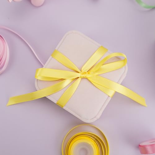 Pastel Rainbow Ribbon Assortment Satin Rainbow Colored Ribbon 3 (150 Foot)
