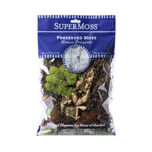 23303) Moss Mix – Premium Decorative Moss for Crafts, Terrariums, Wedding & Table Décor, 80.75 cu in, Oregon