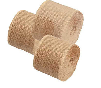 Burlap Ribbon 2" x 15 Yards Natural Jute 2 Inch 5yards 3 Rolls (45 Foot)