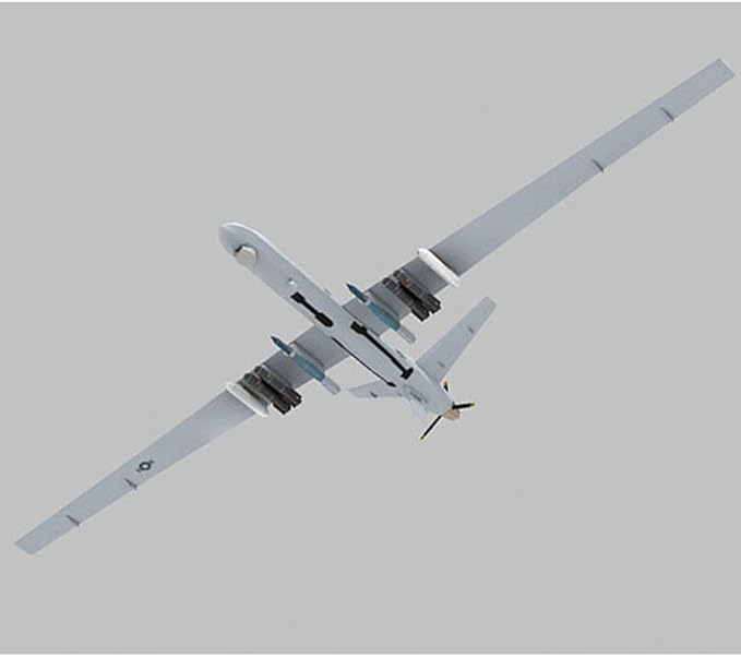 1/32 MQ-9 Reaper Reconnaissance Aircraft Drone Aircraft Model Kit, DIY Paper Model Building Set Handmade Military Collection