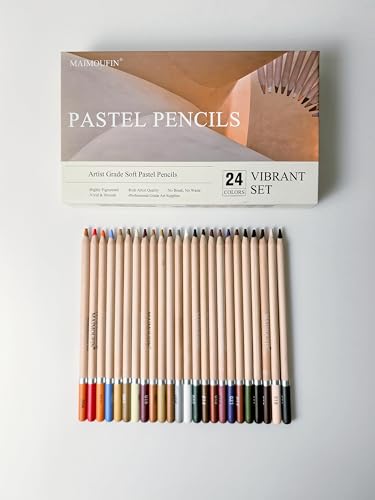 24‑Color Soft Pastel Pencils