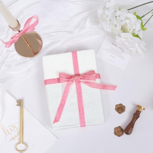 Vintage Peach Pink Velvet Ribbon Christmas Ribbon for Gift Wrapping Crafts Christmas Tree Ornaments Garland Decorations