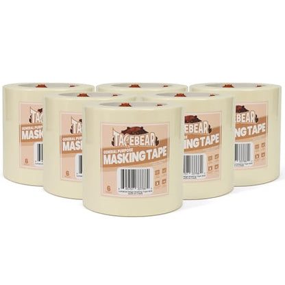 General Purpose Masking Tape Beige White 0.75" x 60Yards x 36Rolls
