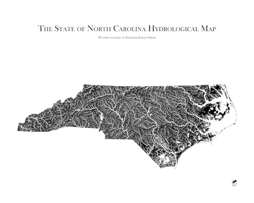Hydrological River Map of North Carolina