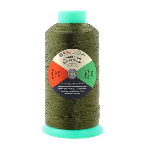 Size 92 280D T90 Olive Drab Bonded Nylon Thread