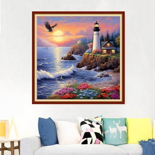Stamped Cross Stitch Kits Full Range of Embroidery Needlework Starter Kits for Beginners Adults 11CT Embroidery Patterns Art Crafts DIY Needlepoint Kits