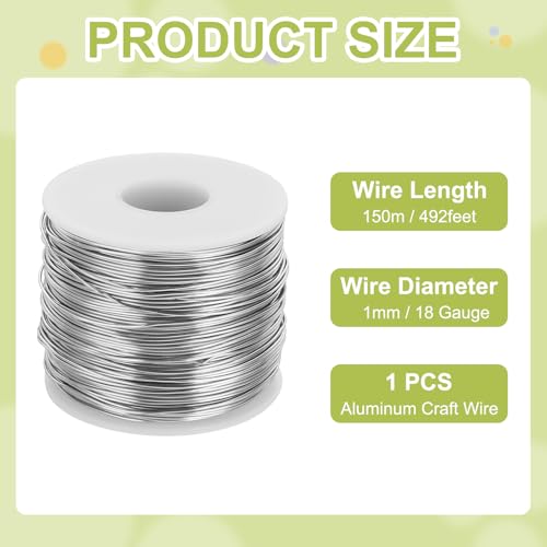18 Gauge Anodized Aluminum Craft Wire Bendable Bonsai Training Wire 492 Feet 1mm for Sculpting Crafts Wreath Floral Beading Jewelry Making