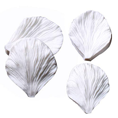 5pcs Stainless Steel Peony Cutter 2pcs Fondant Silicone Mold Gumpaste Peony Sugarcraft Flower Veining Mold Veiner Petal Making Tool