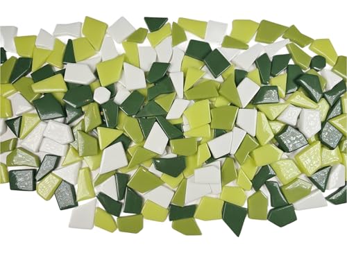 Irregular Glass Mosaic Tiles Bulk 500g Glossy and Iridescent Mosaic Glass Tiles for DIY Projects and Arts and Crafts Solid Colors and Mixes (263 Count)
