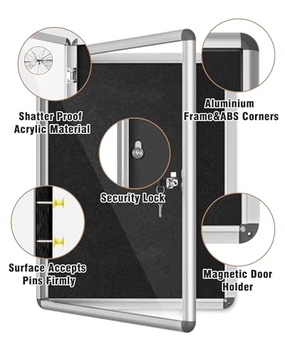 26"x20" Enclosed Bulletin Board