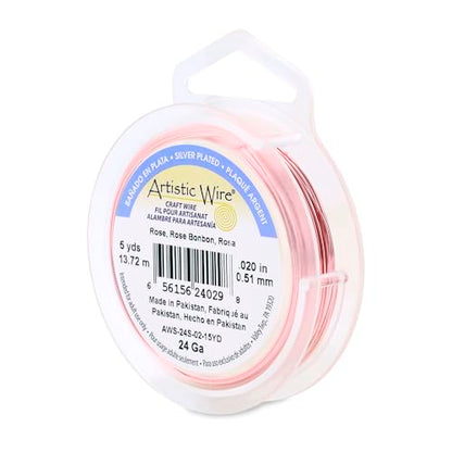 24 Gauge Silver Plated Tarnish Resistant Colored Copper Craft Wire