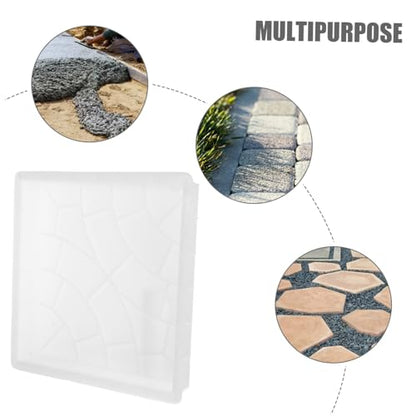 Reusable Concrete Pavement Mold for Garden Stepping Stones Plastic Diy Paver Mold for Pathways Patios and Courtyards Easy to Install and Maintain
