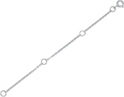 ZHOU LIU FU 18K/750 Real White Gold Extender for Necklace Bracelet Anklet Extenders for Jewelry Gold Extension for Women Men Durable Adjustable Chain Accessories 3.54Inch/9cm C218904