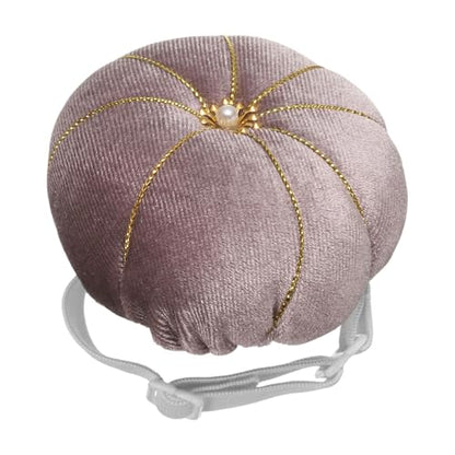 Wrist Pin Cushion Wristband Sewing Pincushion Polyester Pin Holder Wearable Pumpkin Shaped Needles Wristband for Sewing Quilting Needlework DIY Crafts