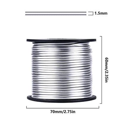 75FT 16 Gauge Bendable Silver Aluminum Craft Wire for Jewelry Making Craft (75 Foot)