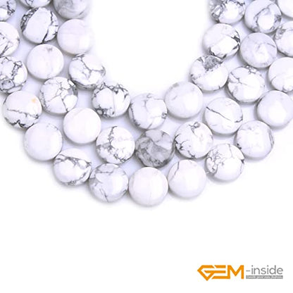 GEM Inside White Pine Coin 20mm Smooth Agate Beads for Jewelry Making Pendant